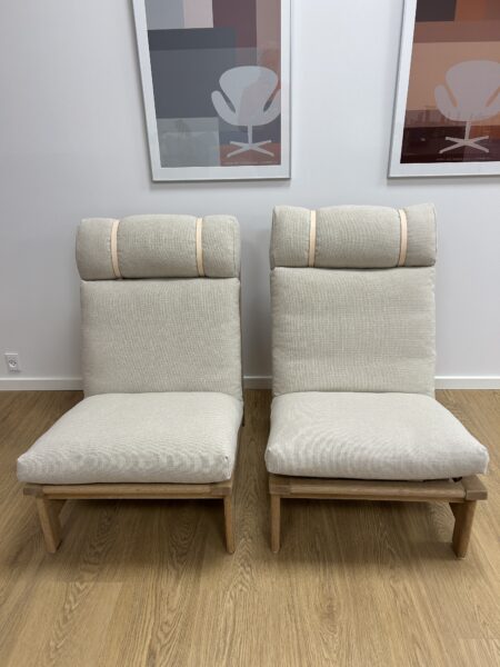 Lænestole/ Loungestole med høj ryg og nakkepude. - Image 9