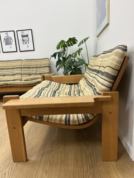 Sofasæt 3-pers + 2-pers, samt en høj stole i Eg, Design Yngve Engstrøm fra 1960' - Image 10
