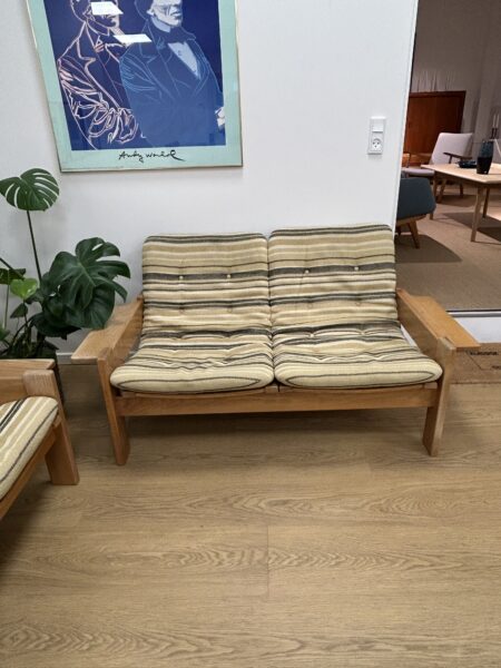 Sofasæt 3-pers + 2-pers, samt en høj stole i Eg, Design Yngve Engstrøm fra 1960' - Image 4